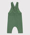 Salopette lunga in cotone tinta unita neonato verde PALMERAIE