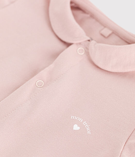 Tutina corta bebè in jersey leggero rosa SALINE