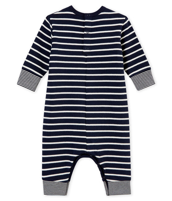 Tutina lunga iconica per bebé maschio blu SMOKING/bianco MARSHMALLOW