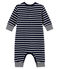 Tutina lunga iconica per bebé maschio blu SMOKING/bianco MARSHMALLOW