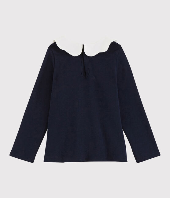 Blusa a manica lunga bebè femmina blu SMOKING