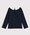 Blusa a manica lunga bebè femmina blu SMOKING