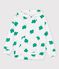 Felpa bambino con cappuccio in molleton bianco MARSHMALLOW/verde GAZON