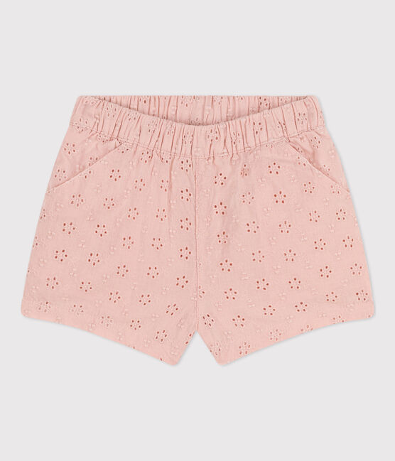 Pantaloncini in pizzo sangallo bebè	 rosa SALINE