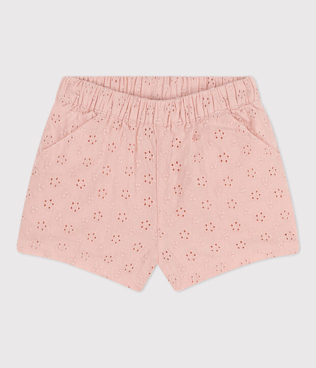 Pantaloncini in pizzo sangallo beb&egrave;\t rosa