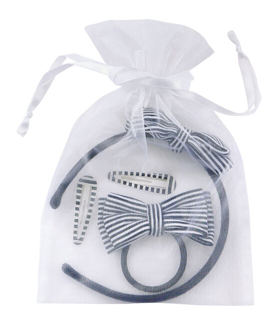 Lotto di accessori per capelli bambina blu SMOKING/beige COQUILLE