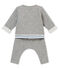 Coordinato tre pezzi in tubique jacquard bebé maschio grigio SUBWAY/bianco MULTICO