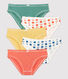 Confezione da 3 slip bambina a fiori in cotone biologico