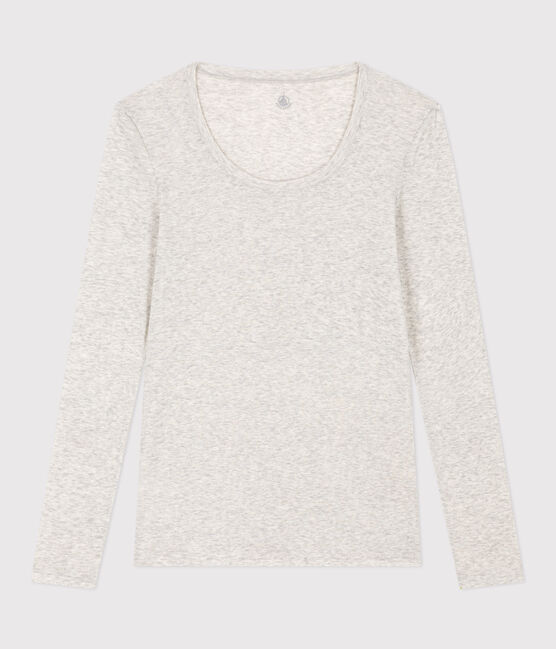 T-shirt second skin in cotone leggero donna grigio BELUGA CHINE