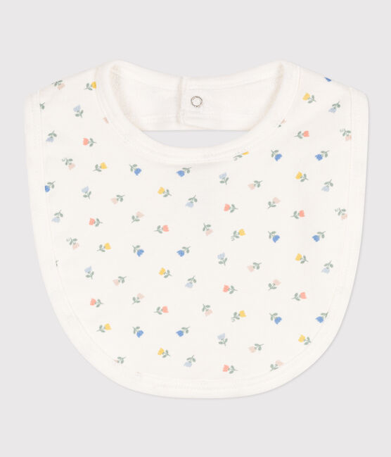 Bavaglino con stampa in cotone bianco MARSHMALLOW/ EDNA
