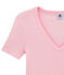 T-shirt donna scollo a V In costina originale 1X1 rosa BABYLONE