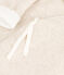 Tutina lunga bebè grigia in chiné con cappuccio in cotone beige MONTELIMAR CHINE