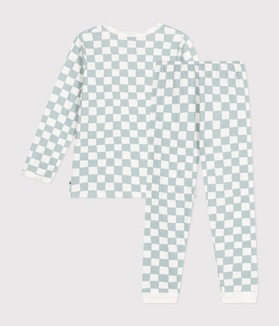 Pigiama in cotone con stampa scacchiera bambino MARSHMALLOW/ PAUL