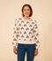Maglia donna in tessuto felpato bianco AVALANCHE/ MULTICO