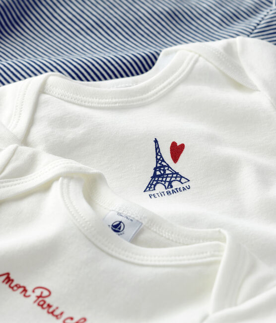 Confezione da 3 body Paris bebè a manica corta in cotone variante 1