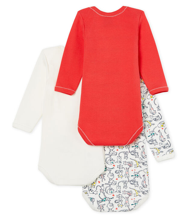 Trio body manica lunga bambina multicolore