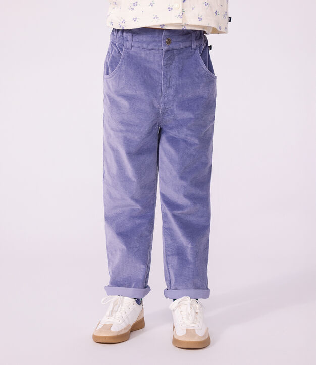 Pantaloni in velluto bambino viola