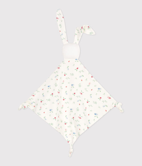 Doudou in cotone stampato neonato bianco MARSHMALLOW/bianco MULTICO