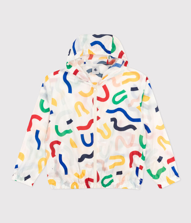 Giacca a vento ultraleggera bambino bianco/multicolore