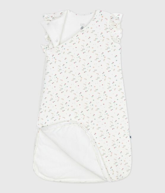 Sacco nanna in ciniglia con stampa a fiori neonato TOG 3 bianco MARSHMALLOW/bianco MULTICO