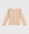 T-shirt a maniche lunghe in tessuto a costine bambina bianco AVALANCHE/ MULTICO