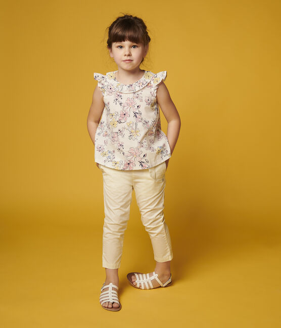 Pantaloni in serge bambina giallo CITRONEL