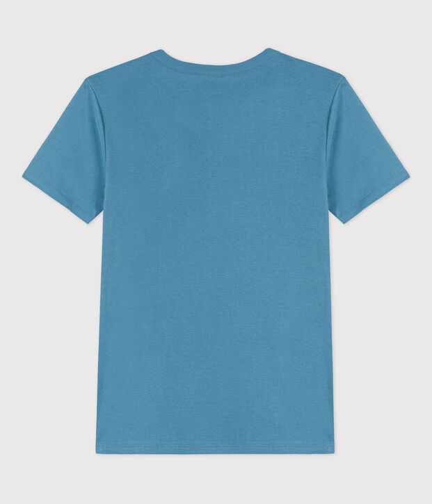 T-shirt L'ICONIQUE girocollo in cotone donna blu