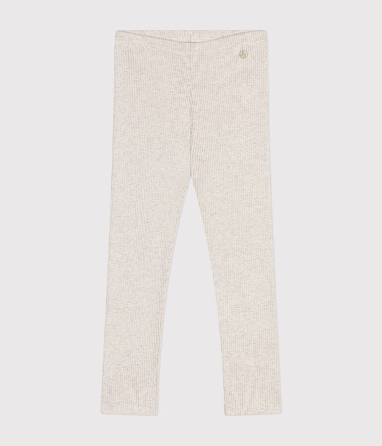 Leggings bambina beige