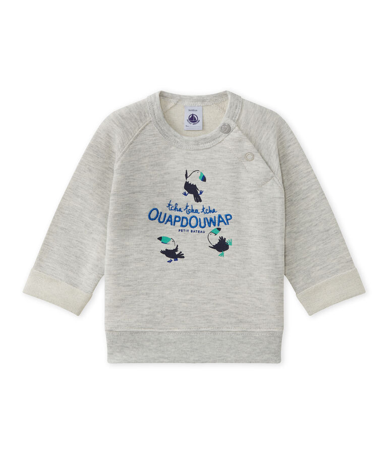 Felpa beb&eacute; bambino in molleton grigio