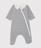 Bodyjama con zip bebè a costine bianco MARSHMALLOW/blu SMOKING
