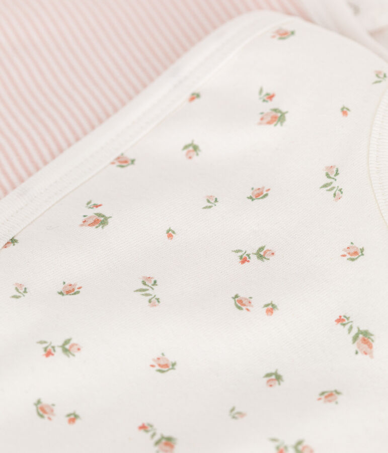 Confezione da due bavaglini in cotone neonato variante 1