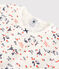 Pigiama snugfit bambina fantasia Parigi in cotone biologico bianco MARSHMALLOW/bianco MULTICO