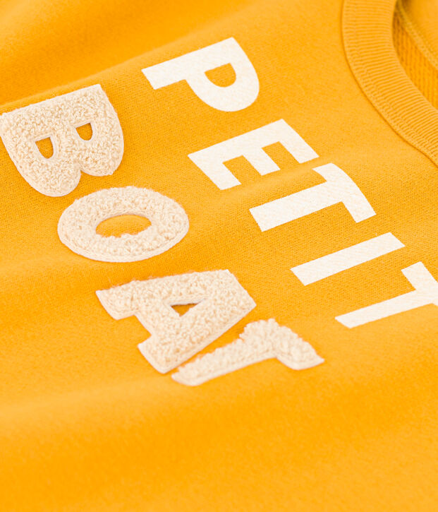 Felpa in molleton stampato bambino unisex giallo