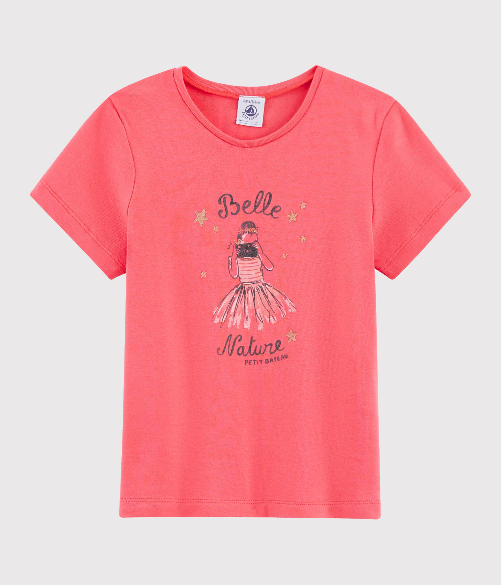 T-shirt a maniche corte bambina GROSEILLER | Petit Bateau