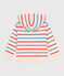 Felpa con cappuccio bambino unisex in cotone a righe bianco AVALANCHE/ MULTICO