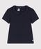 T-shirt a maniche corte in cotone bio bambina blu SMOKING