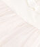Abito a maniche corte con colletto in cotone e tulle neonato bianco/rosa