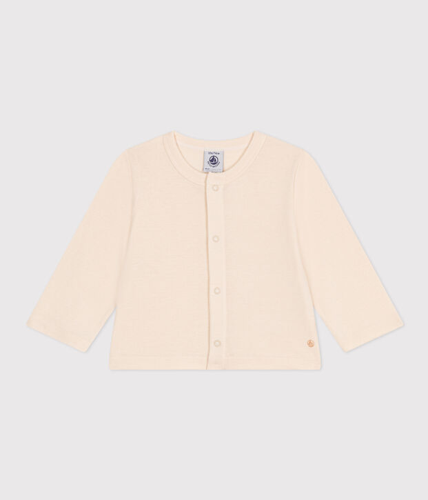 Cardigan in cotone neonato ecru
