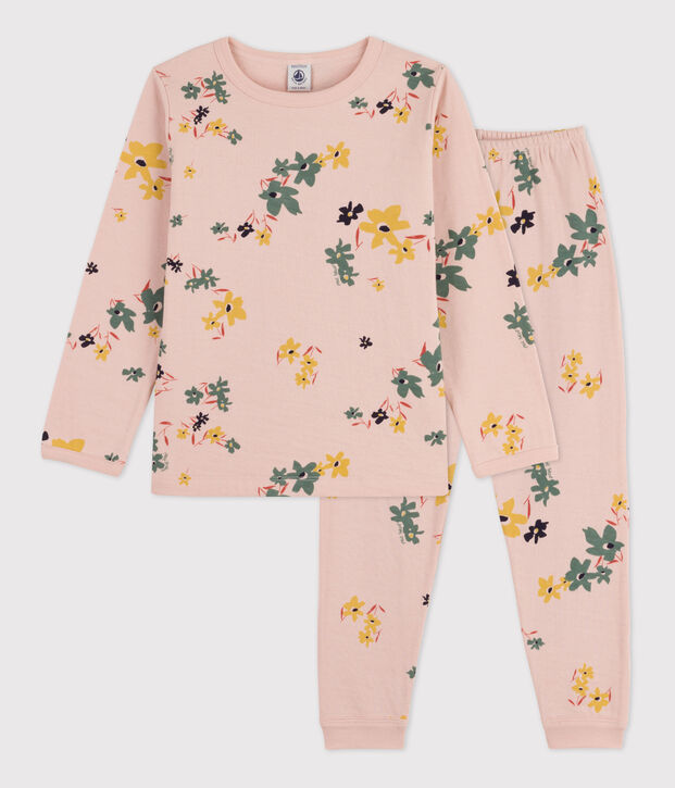 Pigiama in  tubique, con fantasia fiore, per bimbe rosa/multicolore