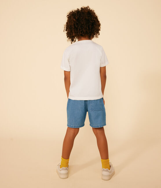 T-shirt stampata in jersey leggero bambino bianco MARSHMALLOW