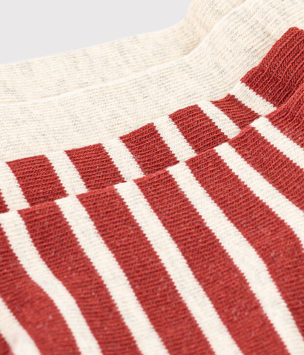 Confezione da 2 paia di calzini bassi a righe bambino unisex multicolore