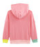Felpa bambino con cappuccio a costine rosa CUPCAKE/bianco MARSHMALLOW