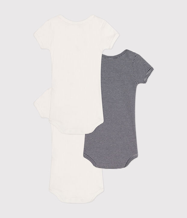 Confezione da 3 body a maniche corte in cotone per neonati multicolore