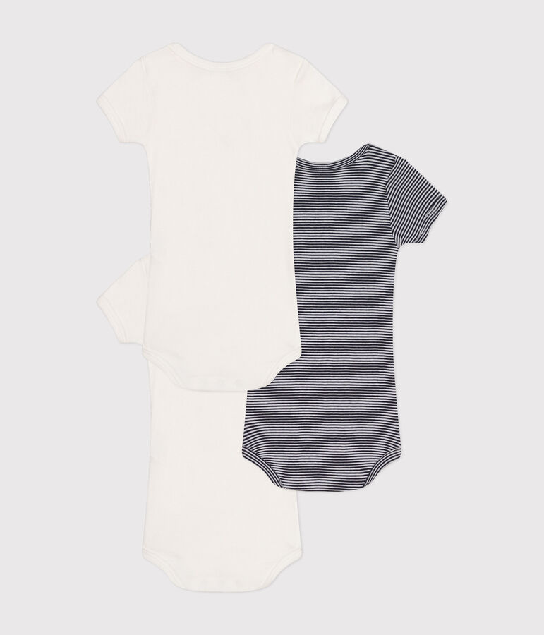 Confezione da 3 body a maniche corte in cotone per neonati multicolore