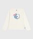 T-shirt a maniche lunghe in cotone con stampa bambina