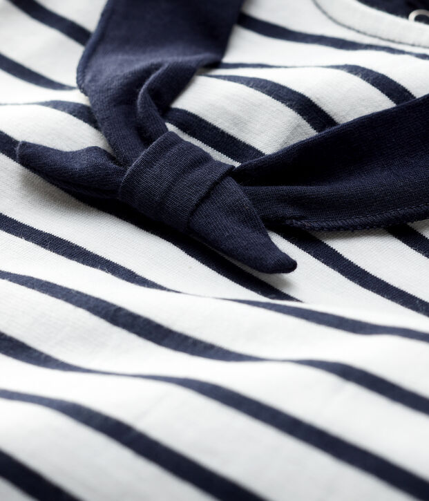 Marini&egrave;re creativa in jersey beb&egrave; femmina bianco/blu