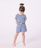 Shorts in cotone a righe bambina blu/bianco