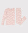 Pigiama bambina in cotone aderente SALINE/ MARSHMALLOW