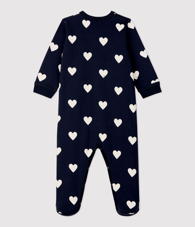 Tutina beb&egrave; in molleton blu/bianco