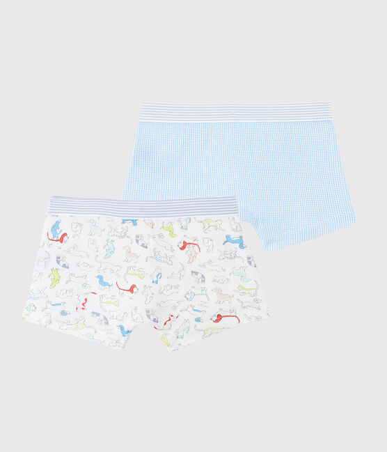 Confezione da 2 boxer fantasia animali bambino in cotone biologico variante 1